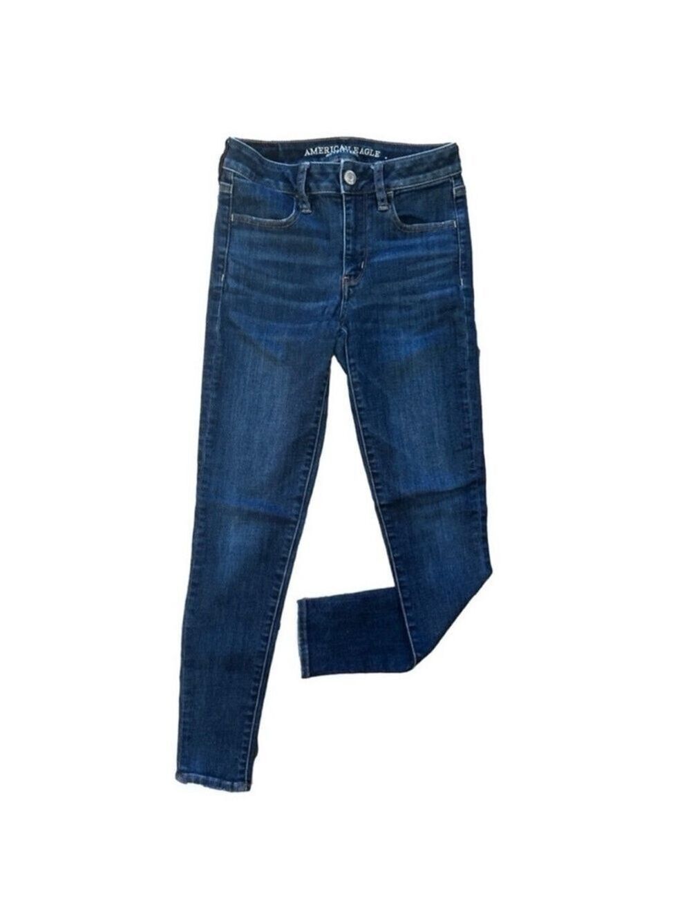 AMERICAN EAGLE High Rise Jeggings Size 2 Short Dark Wash